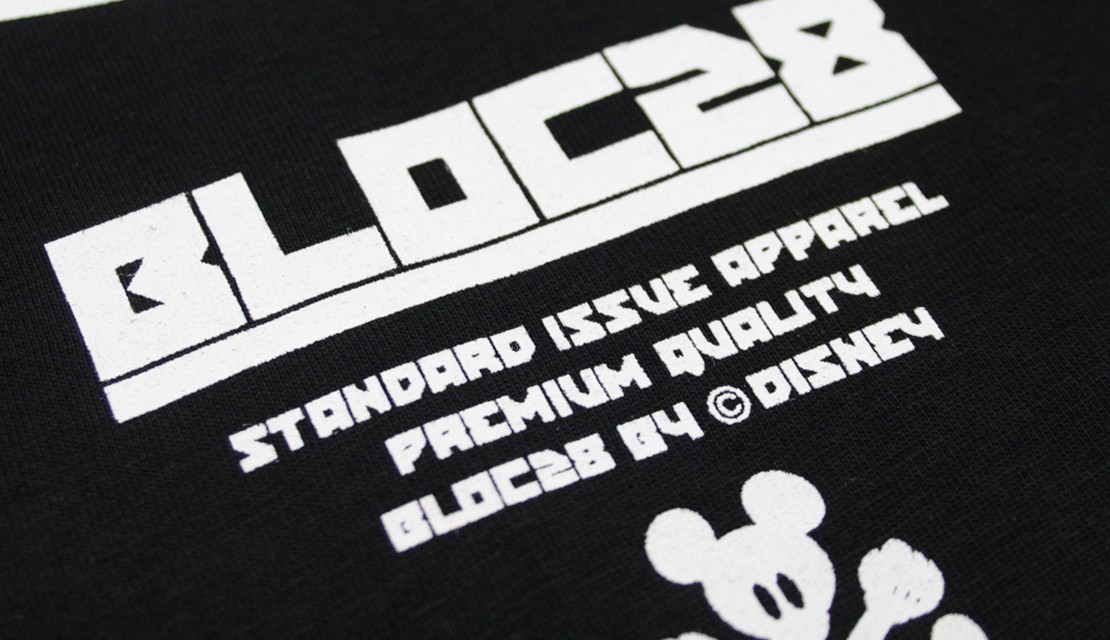 Bloc 28 By Disney Mickey Mouse Fist Mens T-Shirt Label