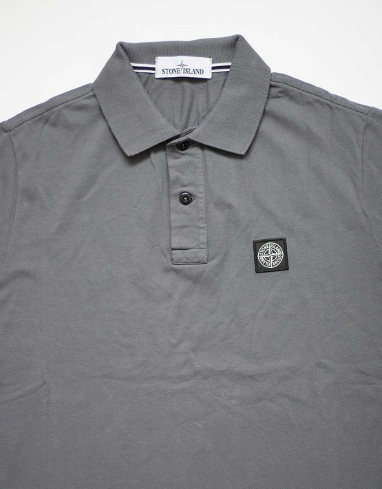 Stone Island SS Polo Shirt Grey-01